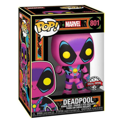 Funko Pop! Marvel Studios Blacklight (801) Deadpool Figur Vinyl Figur 9cm