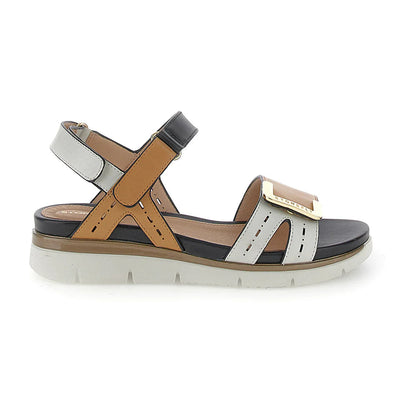 Stonefly ELODY 24 Sandalo Donna Bianco Pelle Blusoft Tacco 4cm - 220834-BSD