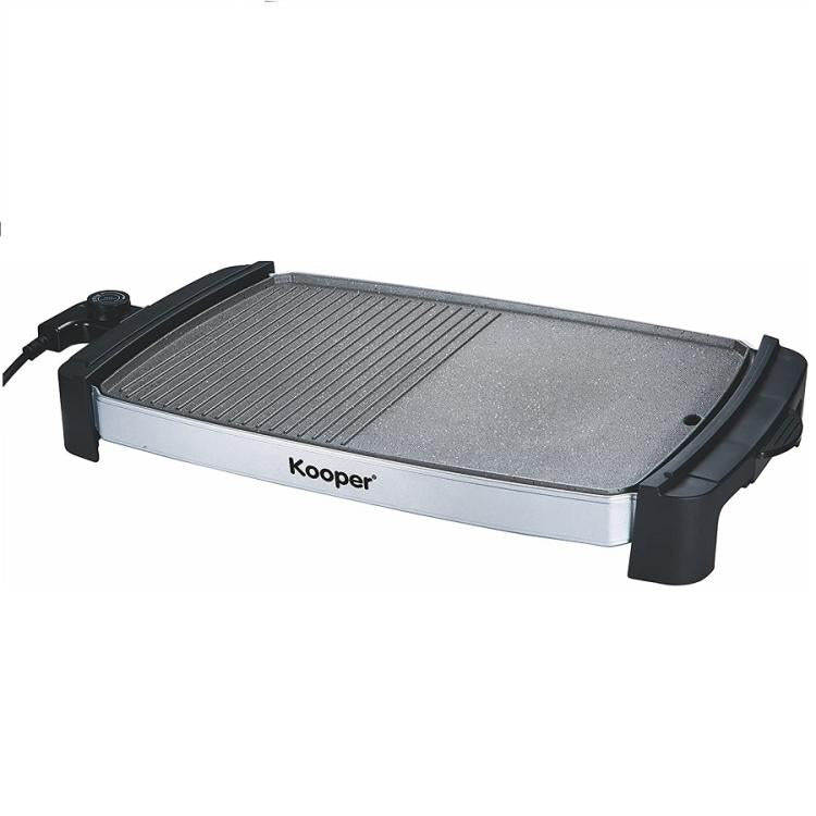 Kooper Elektrische Antihaft-Doppelkontakt-Platte Glatt / Grill 1900W