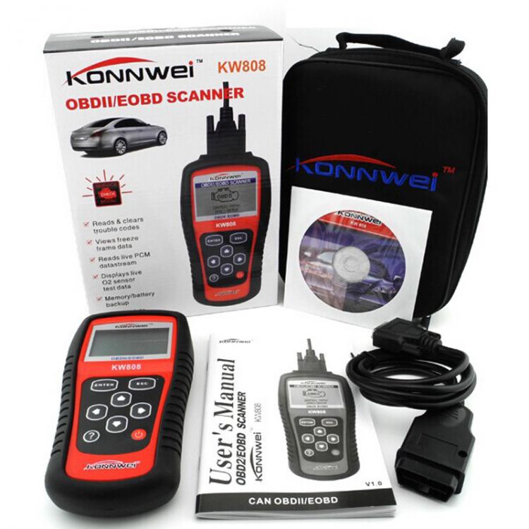 Diagnose Tester OBD2 II Scanner Konwei kw808 Auto-Steuergeräte-Codeleser