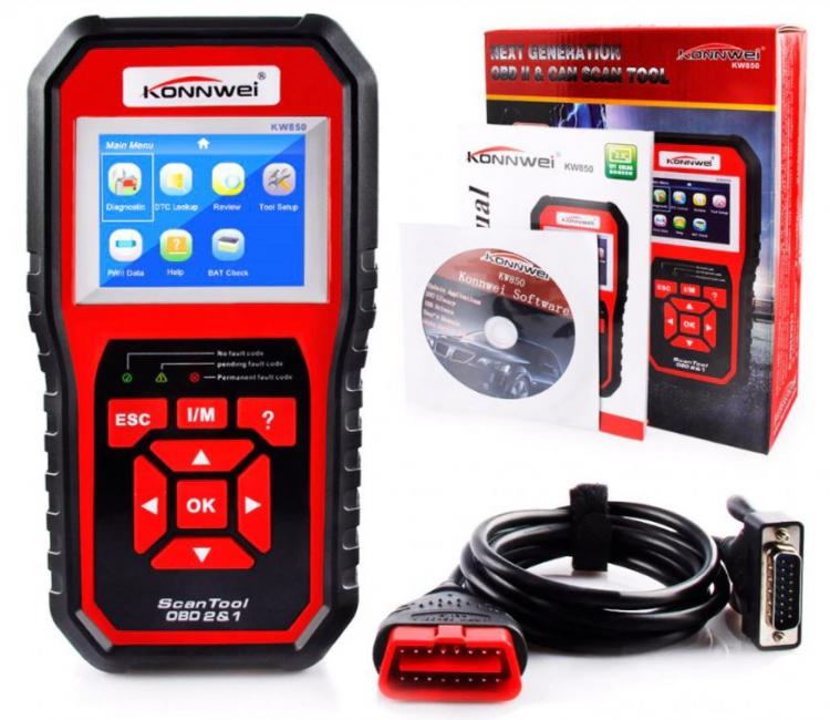 OBD2 II Scanner Konnwei KW850 Kfz-Diagnosegerät Fehlerausleser