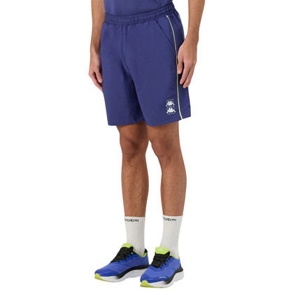 Kappa pantaloncino sportivo da uomo Kombat Padel Fivio 331K48W A0V blu-giallo