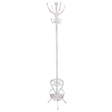 Appendiabiti in acciaio verniciato, bianco antico, 35x183 cm