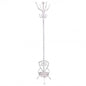 Painted steel coat rack, antique white, 35x183 cm