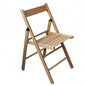 Folding chair in natural brown beech wood