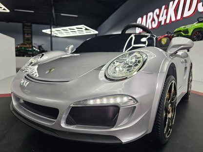 Kinder-Elektroauto Porsche RUF 24 V – 2 Sitzer – Silber Metallic
