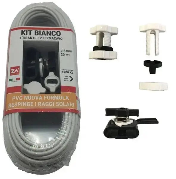 Kit cavetto ottonato bianco mm.5,0 mt.20