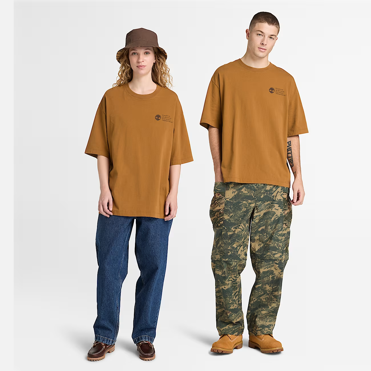 Timberland T-shirt Uomo Archive Boot TB0A5M8R EH2 Grano Scuro