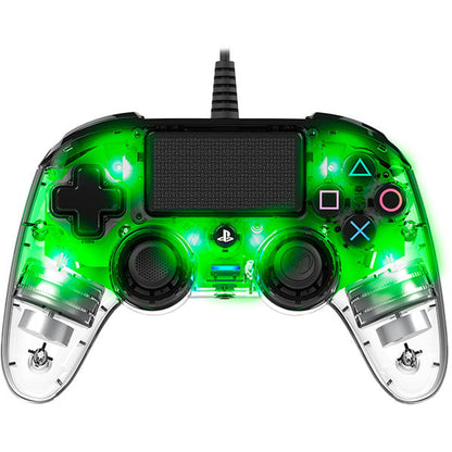 NACON WIRED PS4 CONTROLLER LEUCHTEND COMPACT LIGHT EDITION GRÜNE LEDS PAD NEU