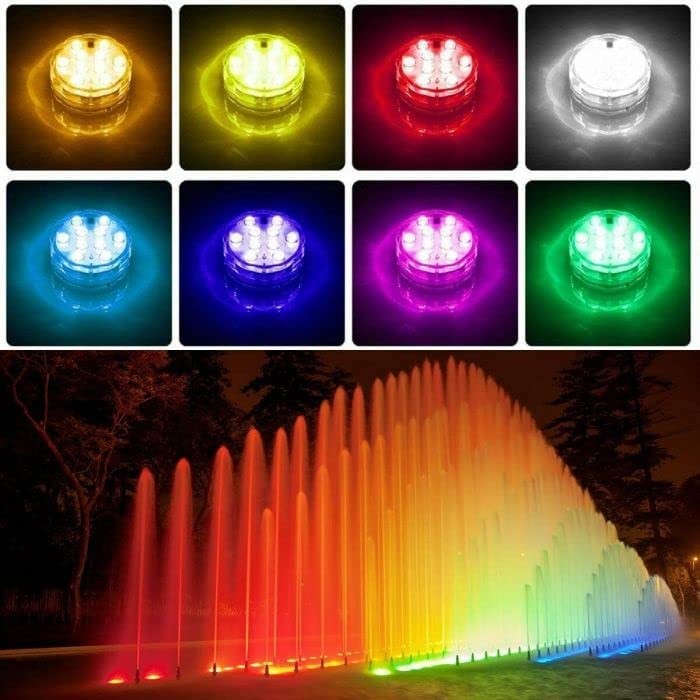 Strahler Lampe 10 LED Mehrfarbig Tauchbar Wasserdicht Für Pool Aquarium