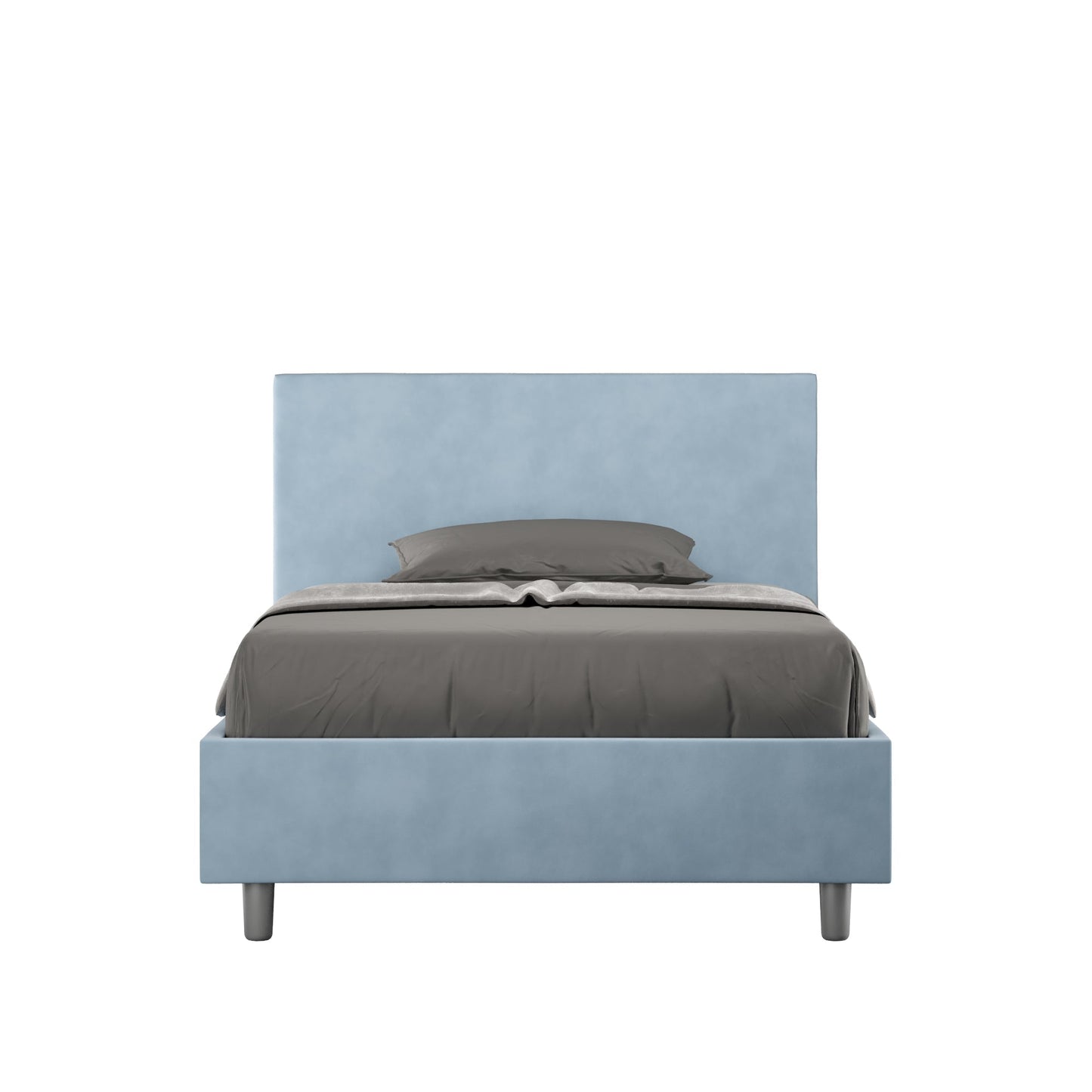 Letto singolo contenitore imbottito 100x210 microfibra Adele