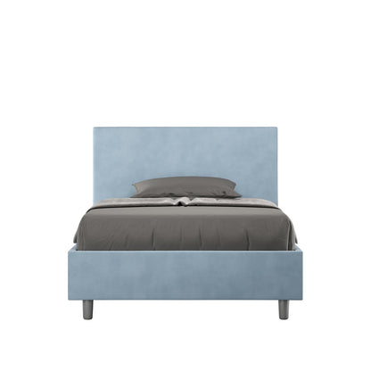 Letto singolo contenitore imbottito 100x210 microfibra Adele