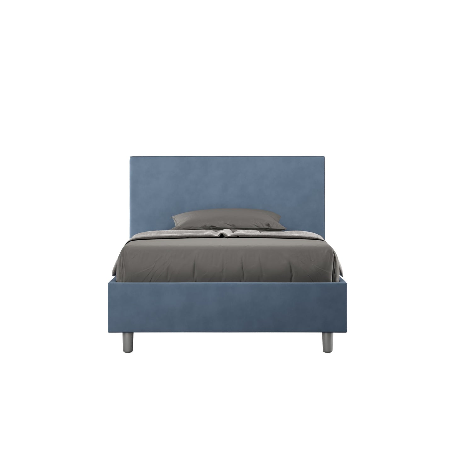 Polster-Einzelbett mit Stauraum 100x190 Mikrofaser Adele