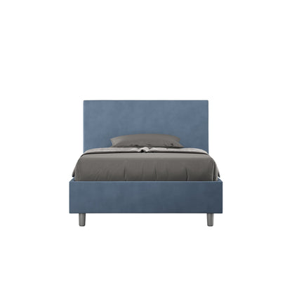 Polster-Einzelbett mit Stauraum 100x190 Mikrofaser Adele