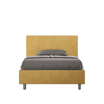 Polster-Einzelbett mit Stauraum 100x190 Mikrofaser Adele
