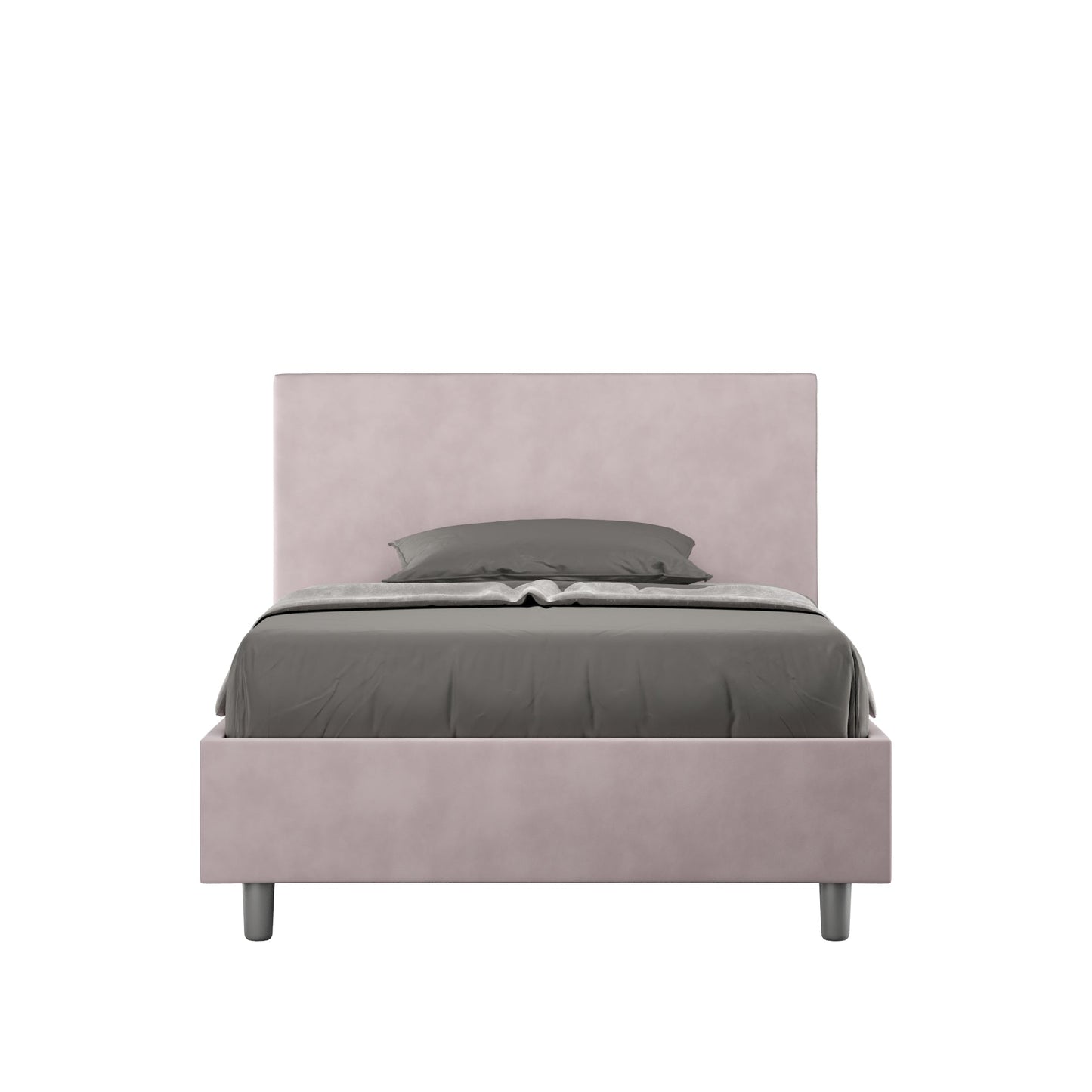 Polster-Einzelbett mit Stauraum 100x190 Mikrofaser Adele