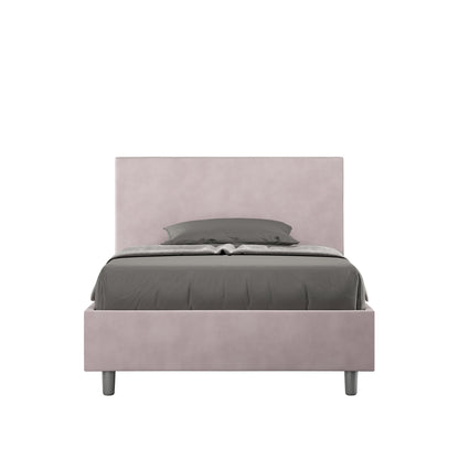 Polster-Einzelbett mit Stauraum 100x190 Mikrofaser Adele