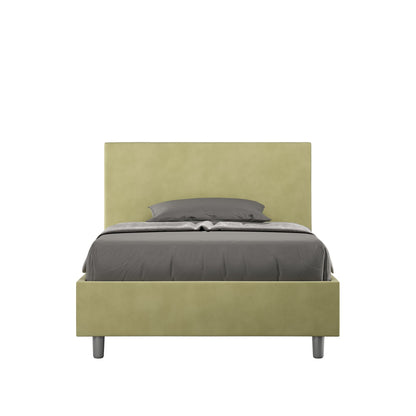 Polster-Einzelbett mit Stauraum 100x190 Mikrofaser Adele