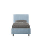 Adele padded single storage bed 90x200 microfiber