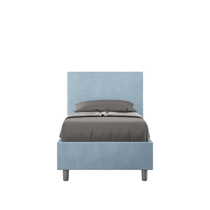 Letto singolo contenitore imbottito microfibra Adele