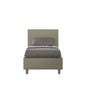 Upholstered single bed 80x210 faux leather Adele without slatted base and storage