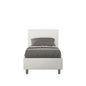 Adele upholstered faux leather single bed, without base, with base and storage