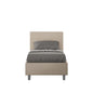 Adele upholstered faux leather single bed, without base, with base and storage