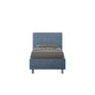 Adele 80x190 microfiber upholstered single bed without base and storage