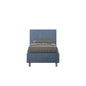 Adele upholstered microfiber storage single bed