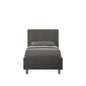 Adele upholstered microfiber storage single bed