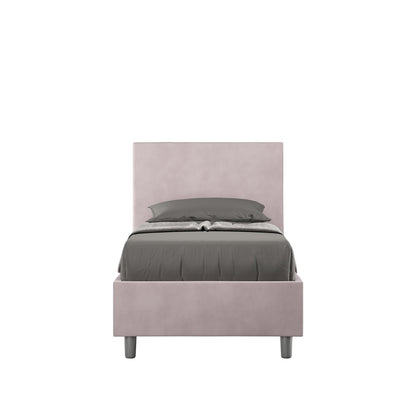 Letto singolo contenitore imbottito microfibra Adele
