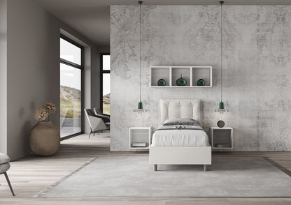 Einzelbett Annalisa, gepolstert, Kunstleder, mit und ohne Lattenrost und Bettkasten