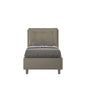 Annalisa padded faux leather single bed without slatted base, with slatted base, storage