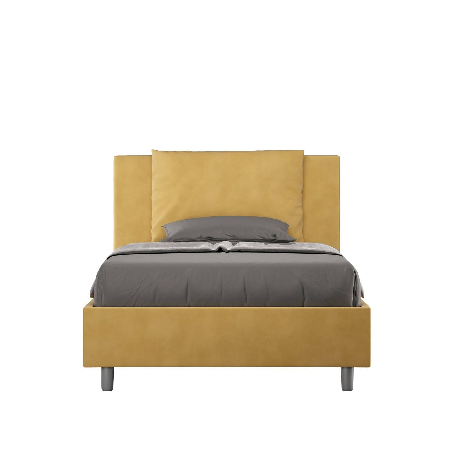 Letto singolo contenitore imbottito 100x200 microfibra Antea