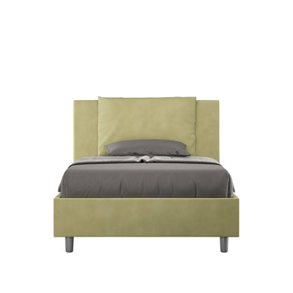 Letto singolo contenitore imbottito 100x200 microfibra Antea