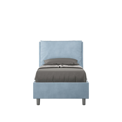 Polster-Einzelbett mit Stauraum 90x210 Mikrofaser Antea