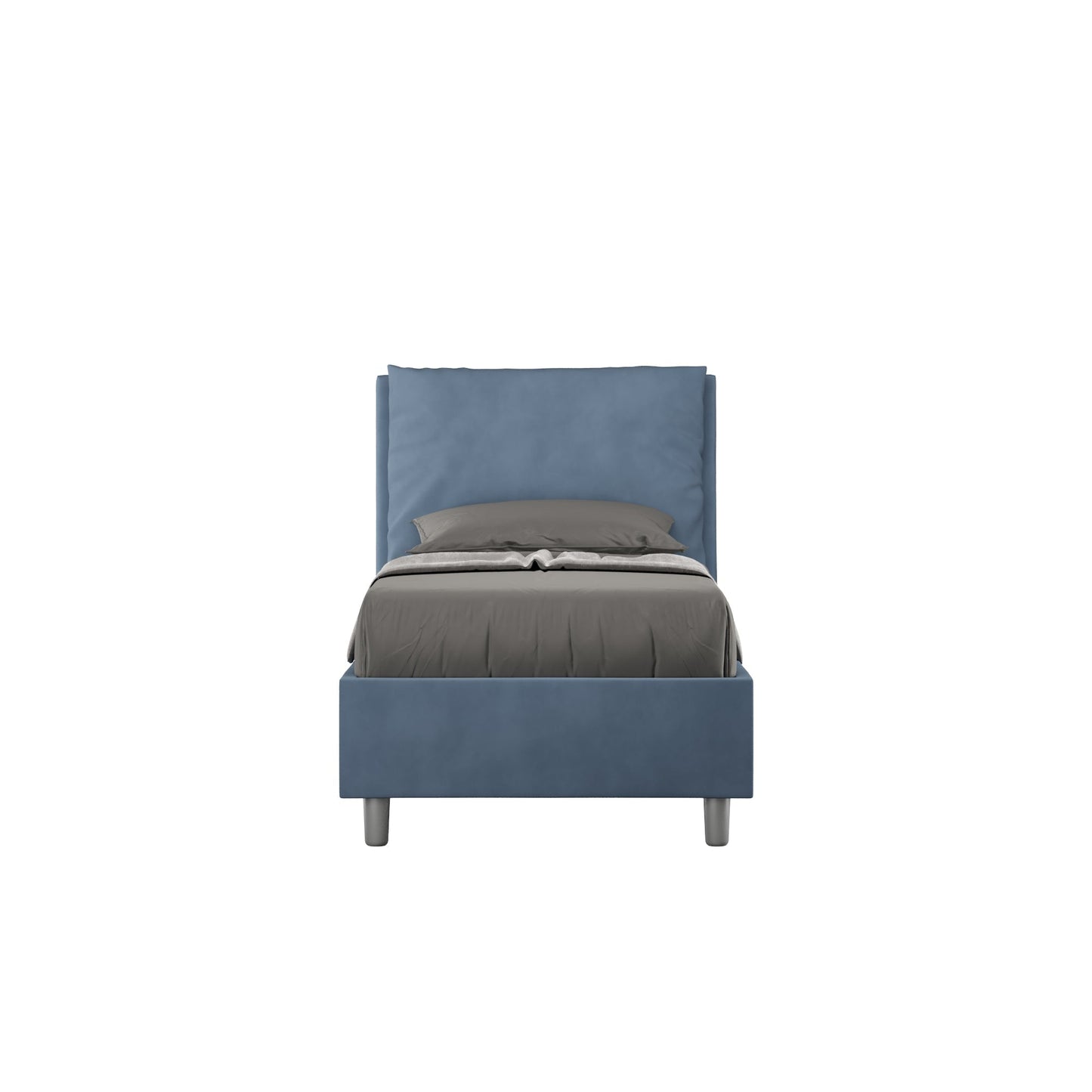 Polster-Einzelbett mit Stauraum 90x210 Mikrofaser Antea