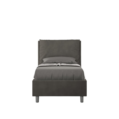 Gepolstertes Einzelbett mit Stauraum 90x190 Mikrofaser Antea