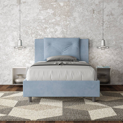 Gepolstertes Einzelbett mit Stauraum 100x200 Mikrofaser Appia