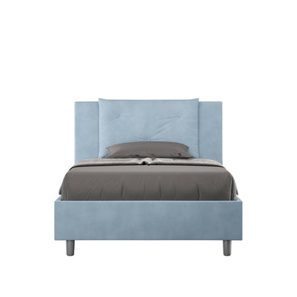 Letto singolo contenitore imbottito 100x210 microfibra Appia