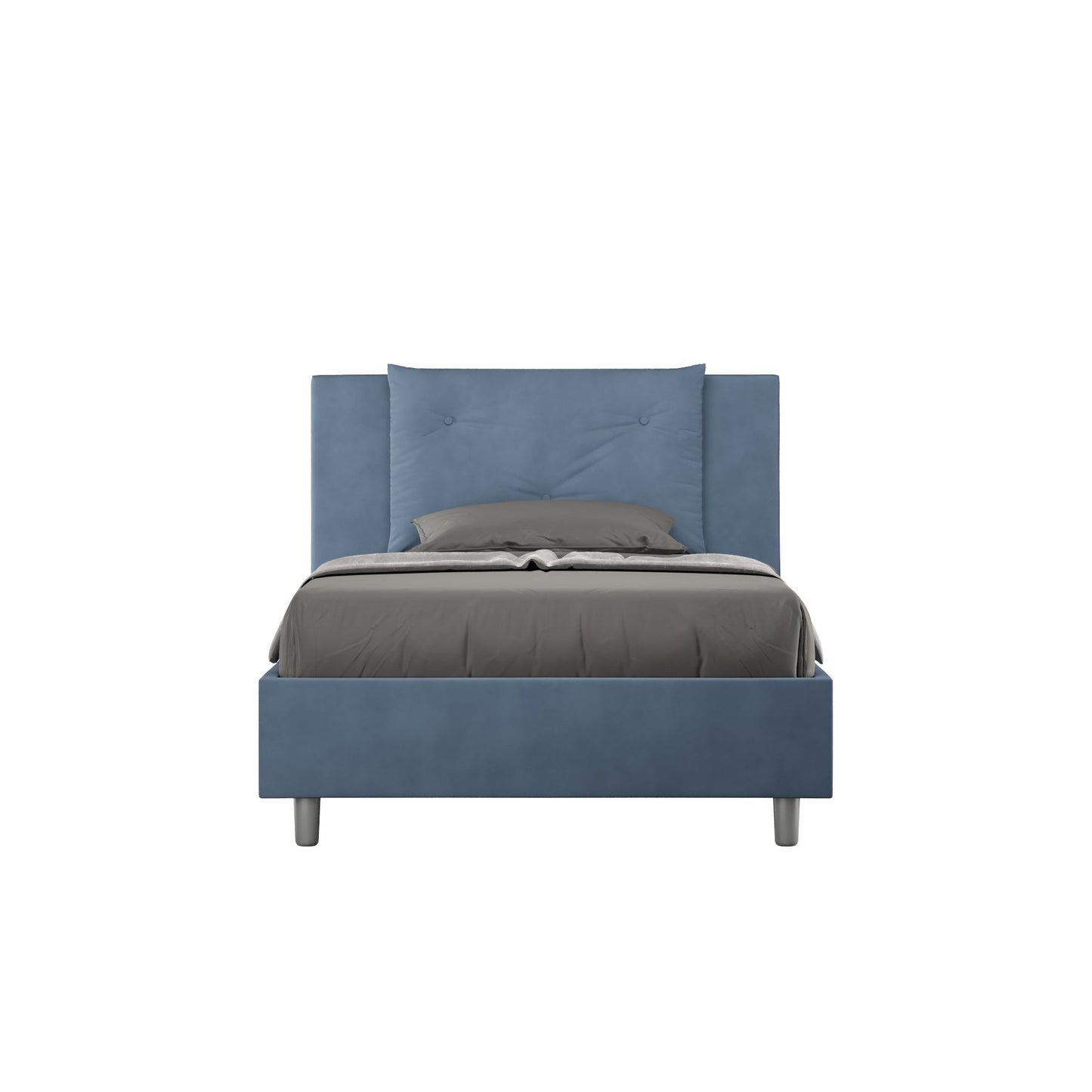 Gepolstertes Einzelbett mit Stauraum 100x200 Mikrofaser Appia