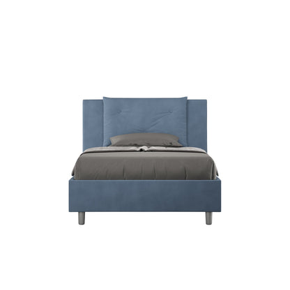 Gepolstertes Einzelbett mit Stauraum 100x200 Mikrofaser Appia