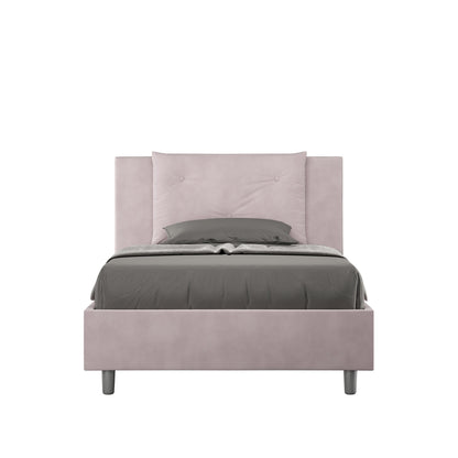 Letto singolo contenitore imbottito 100x210 microfibra Appia