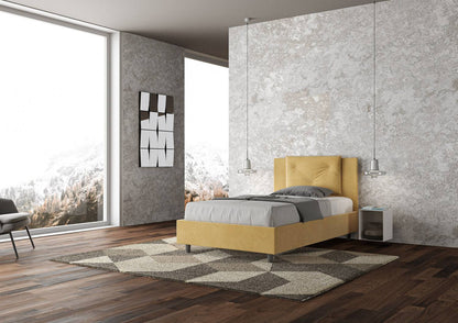 Gepolstertes Einzelbett mit Stauraum 100x200 Mikrofaser Appia