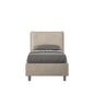 Appia upholstered single bed 80x210 microfiber without bed base, with bed base, and with storage