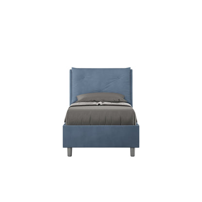 Gepolstertes Einzelbett mit Bettkasten 90x190 Mikrofaser Appia