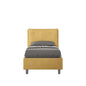 Appia upholstered single bed 80x210 microfiber without bed base, with bed base, and with storage