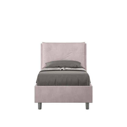 Gepolstertes Einzelbett mit Bettkasten 90x190 Mikrofaser Appia
