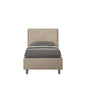 Single bed 80x200 upholstered in faux leather, with slatted base or storage, Made in Italy