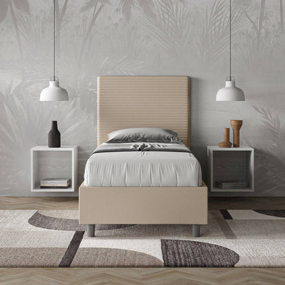 Letto singolo imbottito similpelle Focus